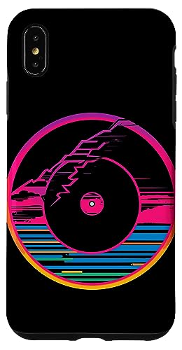 Hülle für iPhone XS Max Vintage Vinyl Record Player Plattenspieler Schallplatte von Vinyl Vaporwave Schallplatte Synthwave Retro Music