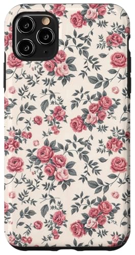 Hülle für iPhone 11 Pro Max Niedliches Blumenmuster – coole bunte Blume, Wildblumen-Rosa von Visit Cool Spring Collection