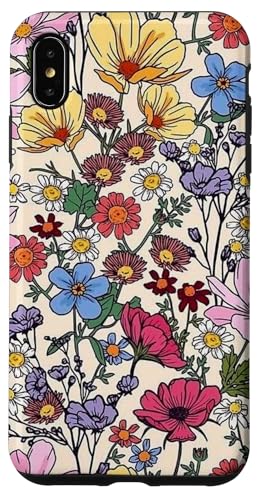 Hülle für iPhone XS Max Niedliches Blumenmuster – coole bunte Blume, Natur-Wildblume von Visit Cool Spring Collection