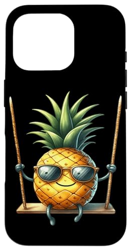 Hülle für iPhone 16 Pro Ananas Tropische Sonnenfrucht exotisch von Vitamins Juice Cocktail Refreshment Vacation