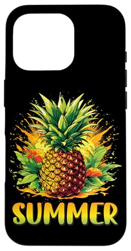 Hülle für iPhone 16 Pro Ananas Tropische Sonnenfrucht exotisch von Vitamins Juice Cocktail Refreshment Vacation