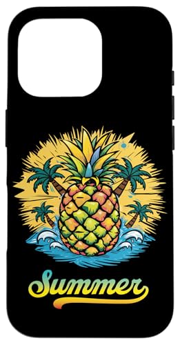 Hülle für iPhone 16 Pro Ananas Tropische Sonnenfrucht exotisch von Vitamins Juice Cocktail Refreshment Vacation