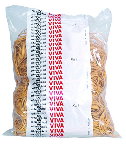 Viva E070 Gummi Bands mit 70 mm Durchmesser, gelb von Viva