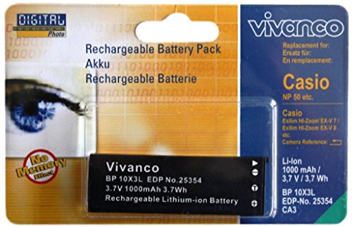 Vivanco BP 10 x 3L-Ionen (LiIon) 1000 mAh 3,7 V Akku wiederaufladbar – Akkus (1000 mAh,-Ionen (LiIon), 3,7 V, schwarz) von Vivanco