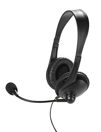 Vivanco IT-HS STEREO RC Stereo Headset mit Fernbedienung (Auf-Ohr, Lautstärkeregler) schwarz von Vivanco