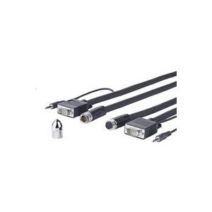 VivoLink Pro Cross Wall - VGA- / Audiokabel - HD-15 (VGA), Mini-Stecker (M) zu HD-15 (VGA), Mini-Stecker (M) - 10 m - Daumenschrauben von VivoLink