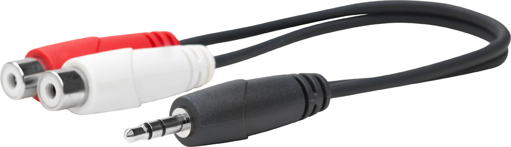 Vivolink PROMJMRCAF0.2 Audio-Kabel 0,2 m 2 x RCA 3.5mm Schwarz (PROMJMRCAF0.2) von VivoLink