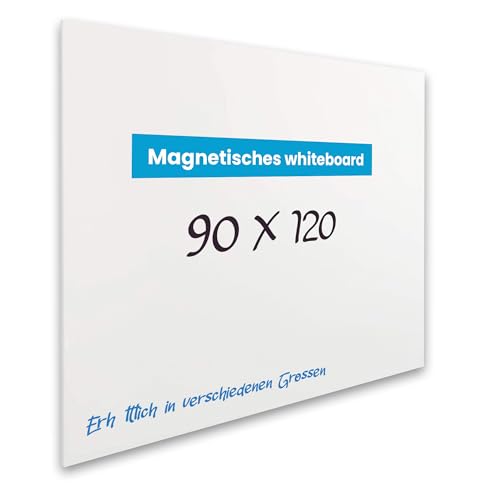 Vivol Eco Magnetic Whiteboard 90x120 | rahmenlos ohne Rand | Magnettafel Whiteboard Wandmagnettafel | 6 Größen | magnetisch und beschreibbar | weiß von Vivol