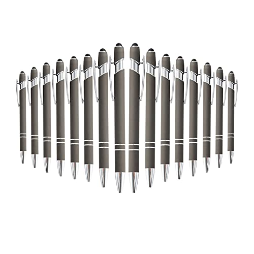 Vklopdsh 16 StüCke mit Stiftspitze, Gummierter Weicher Schwarzer Metall Stift für Tabletten C von Vklopdsh