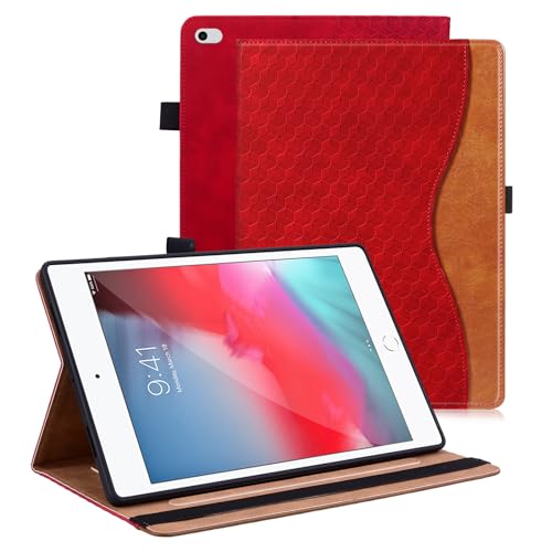 Vkooer Hülle für iPad Mini 5. 4. 3. 2. Generation - Mini 7.9 inch Schutzhülle PU Leder Folio Cover mit Auto Schlaf/Aufwach, iPad Mini 2019/2015 Tasche Case- Rot von Vkooer