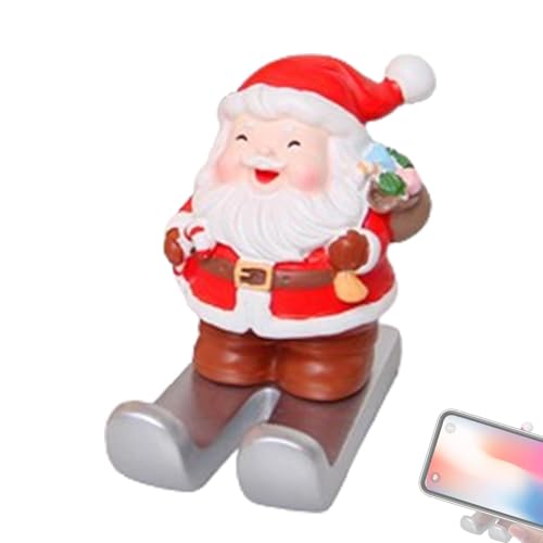 Vllold Weihnachtsmann-Handyhalterung, tragbarer Weihnachts-Telefonhalter, Harz-Figur, Handy-Unterstützung für Schreibtisch-Display von Vllold