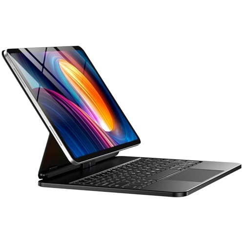 Vobafe Hülle mit Tastatur für iPad Air 11 Zoll 2024 / iPad Air 5 2022/Air 4 2020 10.9/iPad Pro 11 Zoll (4./3./2./1.), Magic Keyboard Tastatur mit 360°Drehbare Ständer, Multi-Touch Trackpad, Schwarz von Vobafe