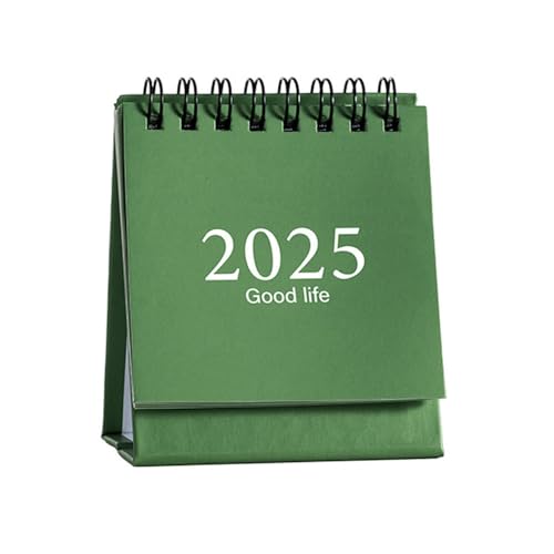 Mini Schreibtisch Kalender Juli 2024 bis Dez 2025,Portable Kleine Desktop Kalender Stehende Flip akademische Jahr Monatskalender für Home Office Tischdekoration und Planung Organisieren (Grün) von Vocoliday