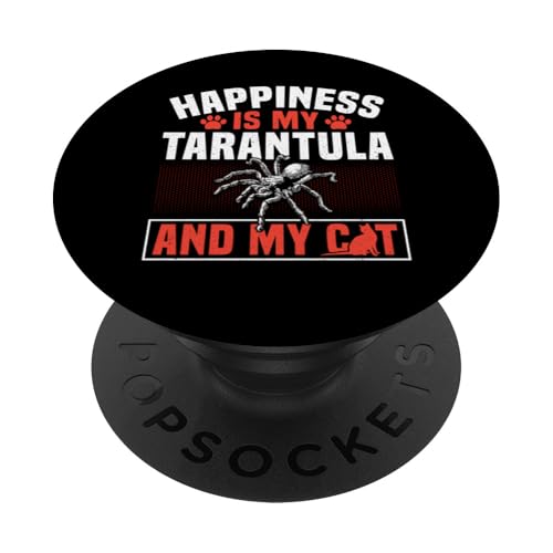 Easily Distracted By Cats And Tarantula Bird Spider PopSockets Klebender PopGrip von Vogelspinne Designs Tarantel Liebhaber