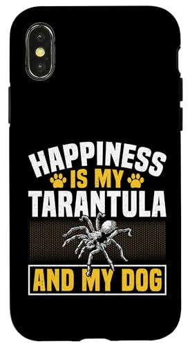 Happiness Is My Tarantula And My Dog Bird Spider Hülle für iPhone X/XS von Vogelspinne Designs Tarantel Liebhaber