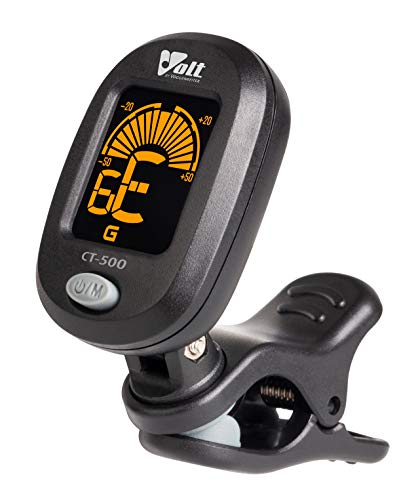 VOLT Clip-Tuner CT-500 - Stimmgerät für Gitarre, Bass, Ukulele, batteriebetrieben von Voggenreiter