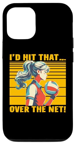 Hülle für iPhone 14 I'd hit that over the net! Volleyball Summer Lustiges Zitat von Volleyball Funny Saying Design Ideas