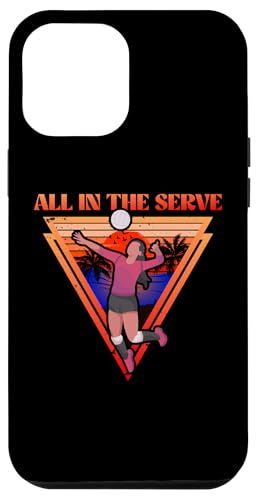 Hülle für iPhone 15 Plus All in the serve Beach Volleyball Summer Funny Zitat von Volleyball Funny Saying Design Ideas