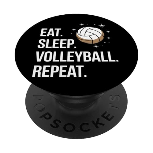 Volleyball Essen. Schlaf. Volleyball. Wiederholen. PopSockets Klebender PopGrip von Volleyball Player Beach Volleyball