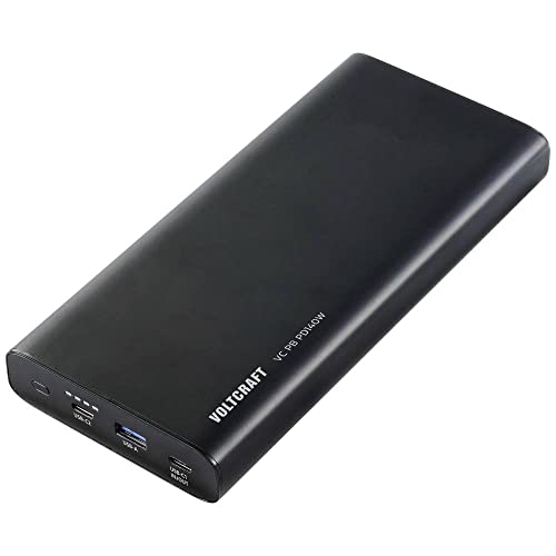 VOLTCRAFT VC PB PD140W Powerbank 22400 mAh Quick Charge 3.0, USB PD 3.0 Li-Ion Schwarz (matt) Statusanzeige von Voltcraft