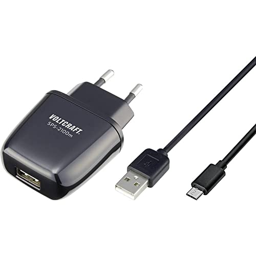 VOLTCRAFT SPS-2100m USB-Ladegerät 10.5 W Steckdose Ausgangsstrom (max.) 2100 mA USB, Micro-USB Anzahl Ausgänge: 1 x Ras von Voltcraft