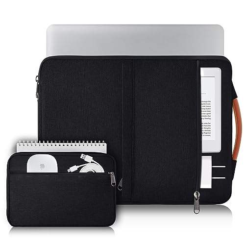 Voova Laptoptasche 14 Zoll MacBook Air M2 Hülle Laptophülle (32,5×23×2,5CM) Laptop Tasche Hülle 13 13.3 Zoll mit Zubehörtasche für MacBook Air M1 M2 MacBook Pro14-in.Asus Dell Schwarz von Voova