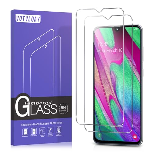 Votvloay 2 Stück Panzer Schutz Glas für Samsung Galaxy A40 5.9" 9H Härte Schutzfolie,Anti-Kratzen,Ultra-Klar Displayschutzfolie,Full Screen Schutzglas Ultrabeständig Bläschenfrei für Samsung A40,Clear von Votvloay