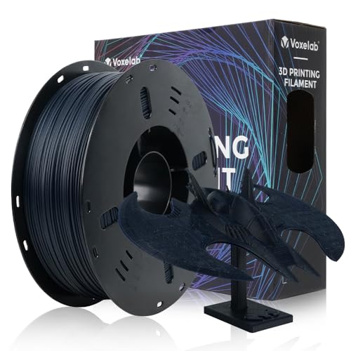 VOXELAB PLA CF Filament 1.75mm, Hochwertiges 3D Drucker Filament PLA CF, Gute Haftung für 3D Druck, Vakuumverpackung, Ordentliche Spule, Präzise Maßgenauigkeit +/- 0.02 mm,1kg (2.2lbs) Midnight Blue von Voxelab