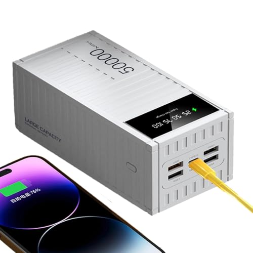 Vriusi - Portable Charger Bank, 50.000 mAh Kapazität, 66 W Fast Charging, Multifunctional Energy Bank, Led Display Charger, Portable Phone Charger, Outdoor Power Bank, Camping Power Bank, Hiking Power von Vriusi