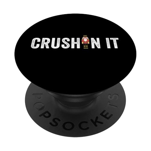 Crushin' It Lustiger Nussknacker für Erwachsene PopSockets Klebender PopGrip von Vulgar Christmas Co.