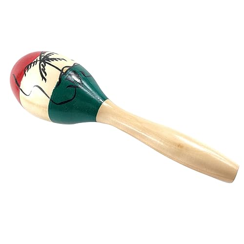 Maracas Holz-Shaker, Bunter Holz-Shaker, Musikinstrument, Handgefertigter Sandhammer für Musikalischen Spaß, Ideal Zum Erlernen Rhythmischer und Musikalischer Grundlagen (Lange von Vvikizy