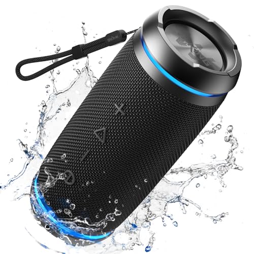 W-KING Bluetooth Lautsprecher 36W Peak Musikbox Tragbarer Bluetooth Box mit Bassstark, HiFi Klarer Klang, 360° Stereo Sound, IPX6 Wasserdicht, 24H Akku, Kompakt Boxen für Party, Sport, Zuhause,Draußen von W-KING