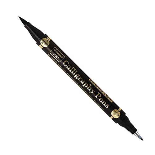 WAITLOVER Doppelspitze weicher Pinselstift dünne Feder Liner Stift Schwarz Schreiben Kunst Zeichnen Unterschrift M0Y6 Stift Schriftzug Stifte Tinte Kalligraphie Marker von WAITLOVER