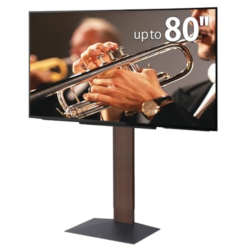 WALL V3 High Type | Japanischer Eleganter 32-80 Zoll Universal Wand TV-Ständer, verstellbare Halterung, kein Bohren | Walnuss von WALL