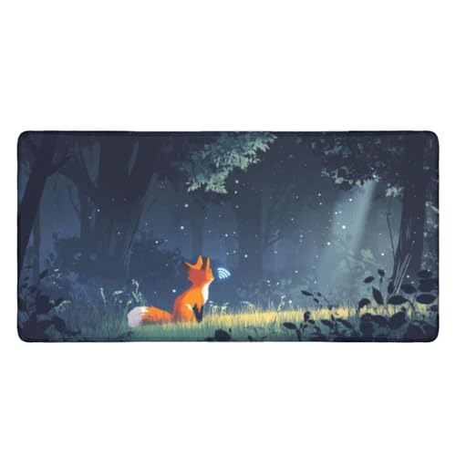 Tierdruck Mauspad Gaming XL Anime Mousepad mit rutschfeste Gummiunterseite,Kartenspielmatte für Kartenspiele, aufrollbar und faltbar Schreibtischmatte für das Home-Office (Farbe 2,30 * 70cm) von WANAHTON