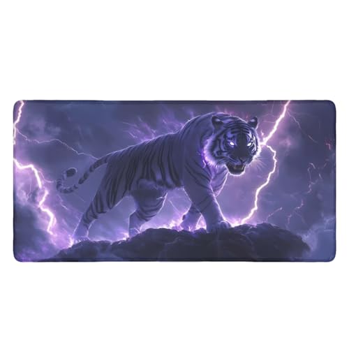 Tierdruck Mauspad Gaming XL Anime Mousepad mit rutschfeste Gummiunterseite,Kartenspielmatte für Kartenspiele, aufrollbar und faltbar Schreibtischmatte für das Home-Office (Farbe 5,30 * 80cm) von WANAHTON