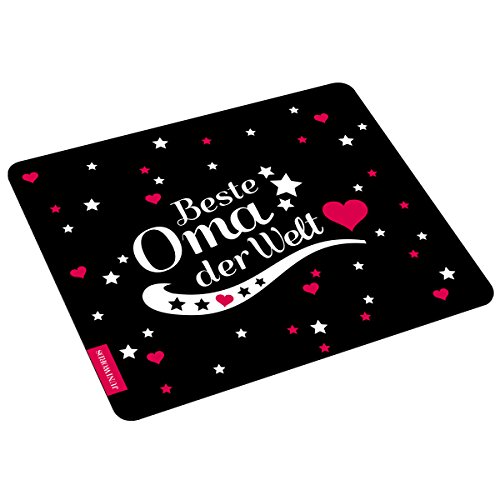 Wandkings Mousepad Mauspad mit Schriftzug Beste Oma der Welt von WANDKINGS