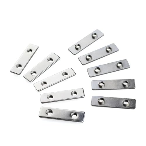 100 Stück M5 Doppel-T-Muttern, T-Muttern aus verzinktem Kohlenstoffstahl for V-Nut-T-Nut-Aluminiumprofile, 3D-Druckerteile 100 Stück M5 Doppel-T-Muttern, T-Muttern aus verzinktem Kohlenstoffstahl for V-Nut-T-Nut-Aluminiumprofile, 3D-Druckerteile von WANGF