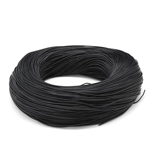 Flexibles Silikonkabel 5 m, hohe Temperaturbeständigkeit 30–10 AWG, verzinntes Kupfer-Lithiumbatteriekabel for Modellflugzeuge(Black,1 METER_16AWG) von WANGFHAO