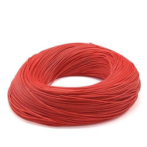 Flexibles Silikonkabel 5 m, hohe Temperaturbeständigkeit 30–10 AWG, verzinntes Kupfer-Lithiumbatteriekabel for Modellflugzeuge(Red,1 METER_10AWG) von WANGFHAO