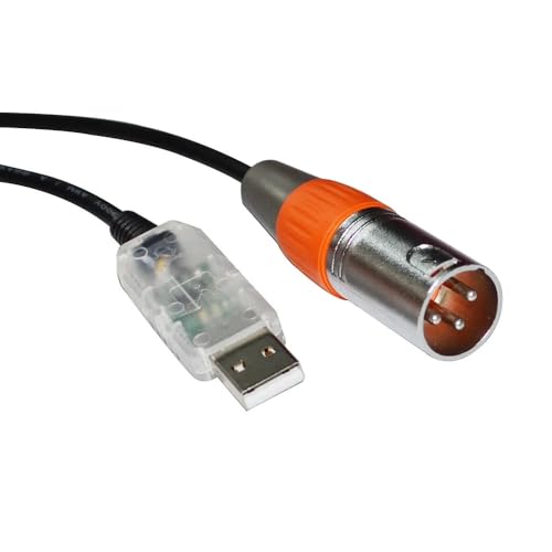 FTDI FT232RL USB-auf-XLR-Konverter mit 3-poligem Stecker, serielles RS485-Kabel for XTA-Audioprozessor und PC-I/O-Kommunikations-K2-ADE-Adapter(1M,Color A) von WANGFK