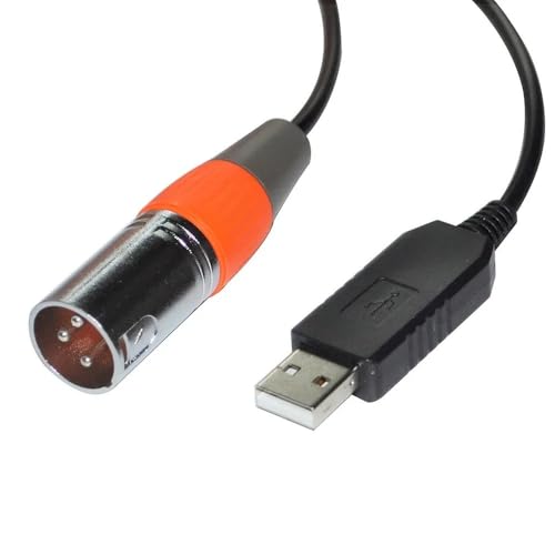 FTDI FT232RL USB-auf-XLR-Konverter mit 3-poligem Stecker, serielles RS485-Kabel for XTA-Audioprozessor und PC-I/O-Kommunikations-K2-ADE-Adapter(1M,Color B) von WANGFK