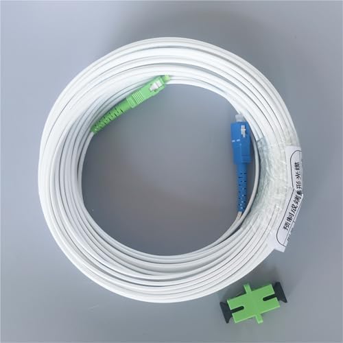 SC-SC/UPC Glasfaser-Drop-Verlängerungskabel, 10–40 m, Single-Core Single Mode Simplex FTTH Indoor Drop Kabel Patchkabel (10 m) von WANGJINGJ