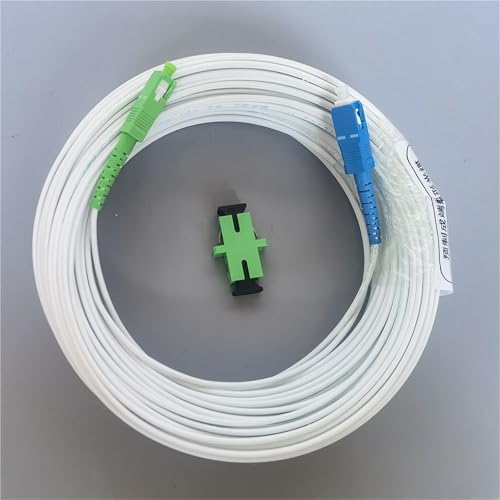 SC-SC/UPC Glasfaser-Drop-Verlängerungskabel, 10–40 m, Single-Core Single Mode Simplex FTTH Indoor Drop Kabel Patchkabel (40 m) von WANGJINGJ