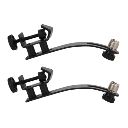 2xPortable Drum Mic Clip Drum Mount Holder Clamp Sorgt Für Klare Klangqualität Für Musiker In Verschiedenen Musikveranstaltungsorten von WASTEBIN