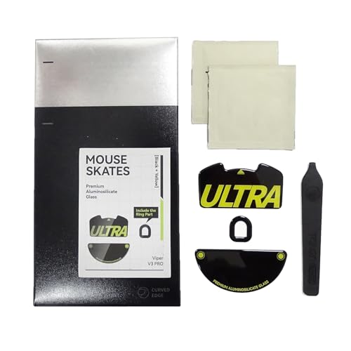 WASTEBIN 1Set Glas Maus Skates Aufkleber Maus Füße Pad Gleitet Abgerundete Geschwungene Kanten Für V3Pro von WASTEBIN