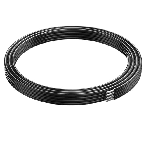 WASTEBIN 24AWG Silikon Flachbandkabel 4Pin 5Pin 24 Gauge Flachkabel Flexibler Silikondraht 39'' Schwarzer Verzinnter Litzendraht von WASTEBIN