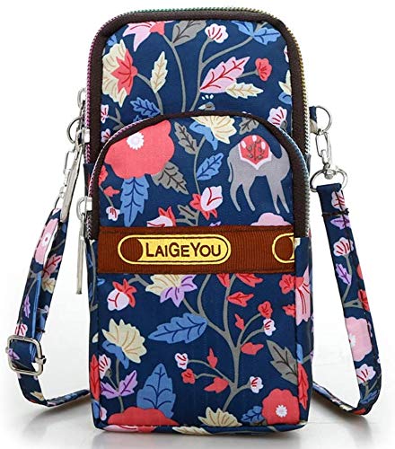 Fitnessstudio Fitness Handytasche Schlüsselhalter für iPhone 13 Pro/12 Pro/Xs Max/XR, Galaxy S10 Plus, Huawei P30 Pro (Blume#4) von WATACHE