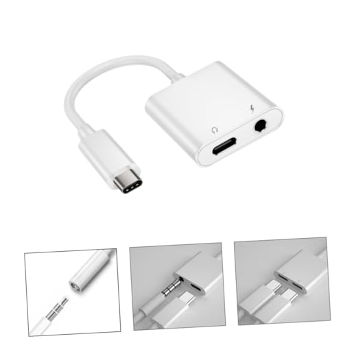 WATIIFUFU 2 1 USB C Auf Klinke Adapter Kopfhörer Mikrofon Konverter Aux Splitter Für Smartphone Tablet Und Laptop Weiß Ideal Für Musik Und Anrufe von WATIIFUFU