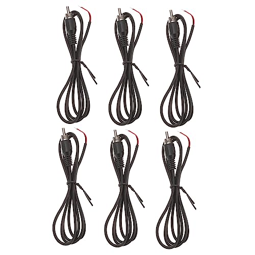 WATIIFUFU 6St Audio- und Videokabel zum blanken Draht Mikrofonkabel blanker Draht elektrisches Kabel Mikrofontransformationskabel thesignal extension cord adaptor klinkenstecker PVC Black von WATIIFUFU